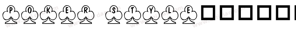 poker style字体转换